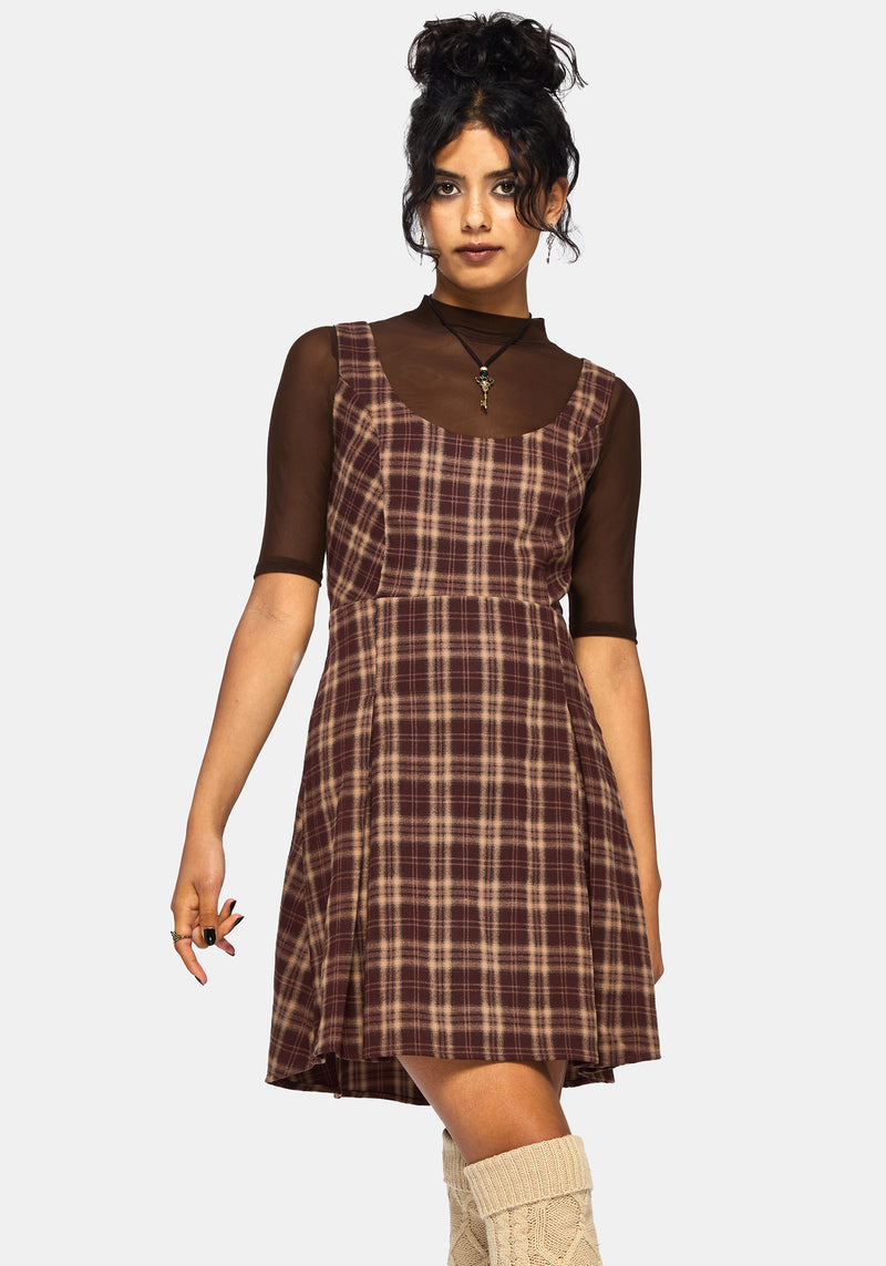 Mirela Prüfen Schürzenkleid Mini Kleid