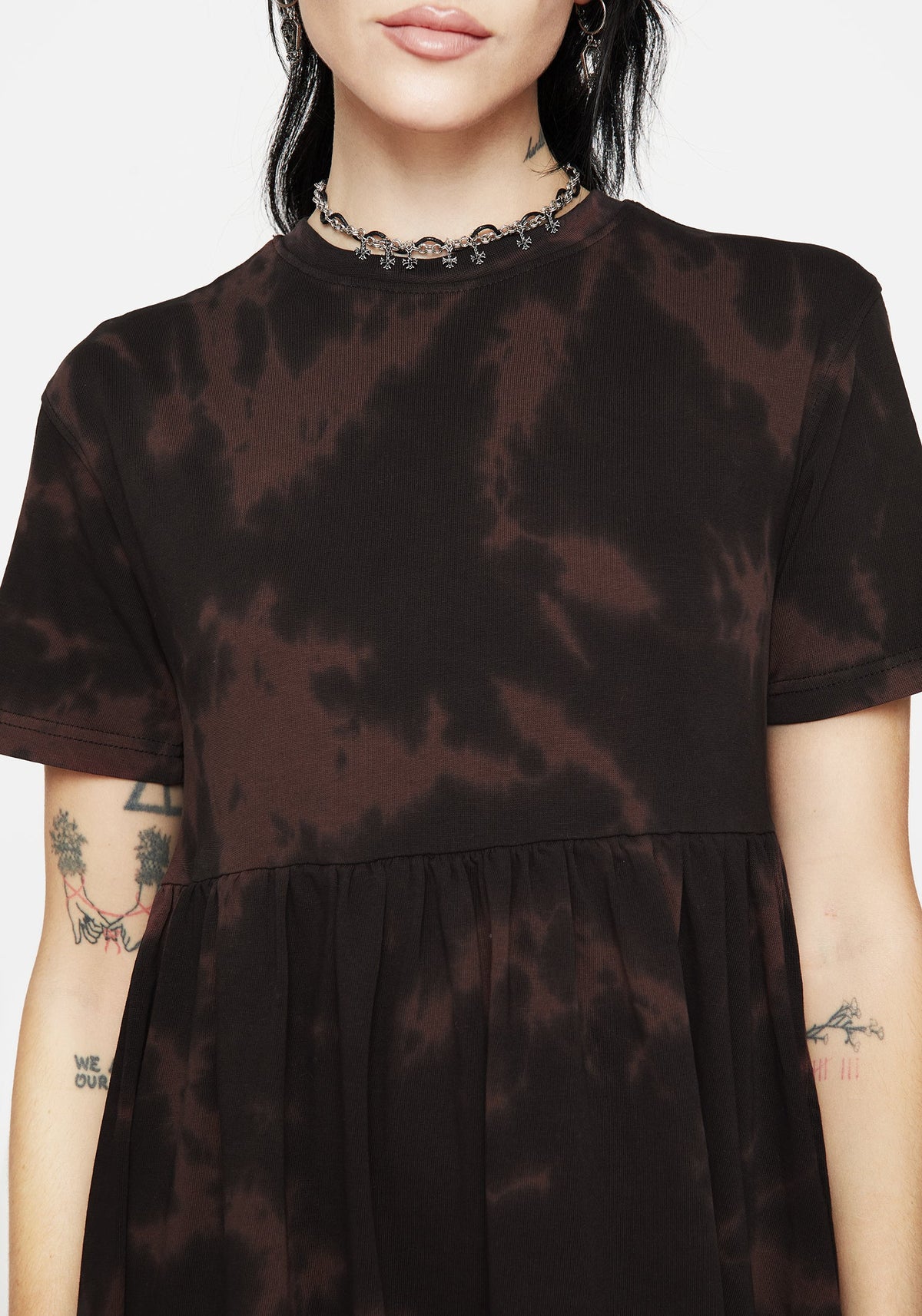 Mercury Krawatte Färbung Baumwolle Mini Skater Kleid
