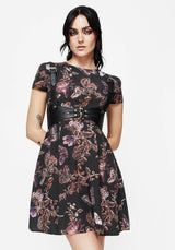 Eloise Blumenmuster Schmetterling Druck Mini Kleid