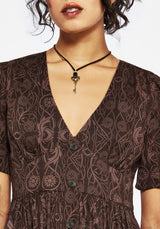 Fianna Midi Kleid - Braun