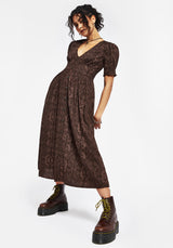 Fianna Midi Kleid - Braun