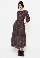 Isola Paisley Shift Midaxi Kleid