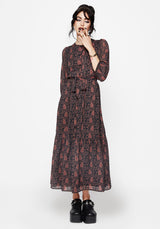 Isola Paisley Shift Midaxi Kleid