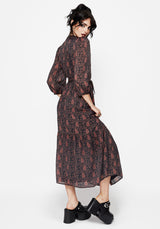 Isola Paisley Shift Midaxi Kleid