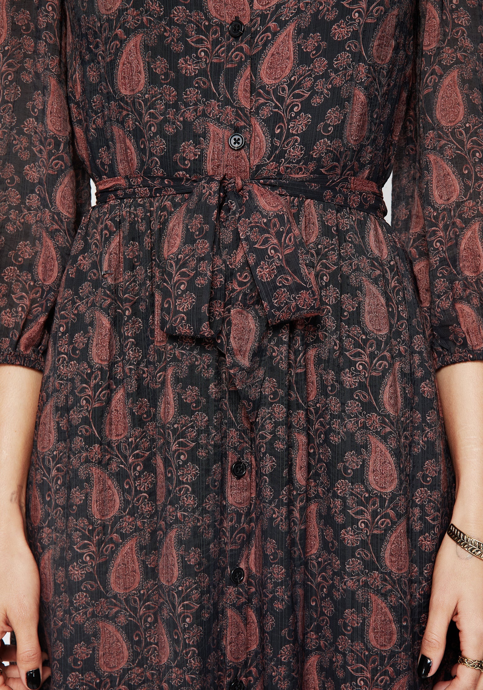 Isola Paisley Shift Midaxi Kleid