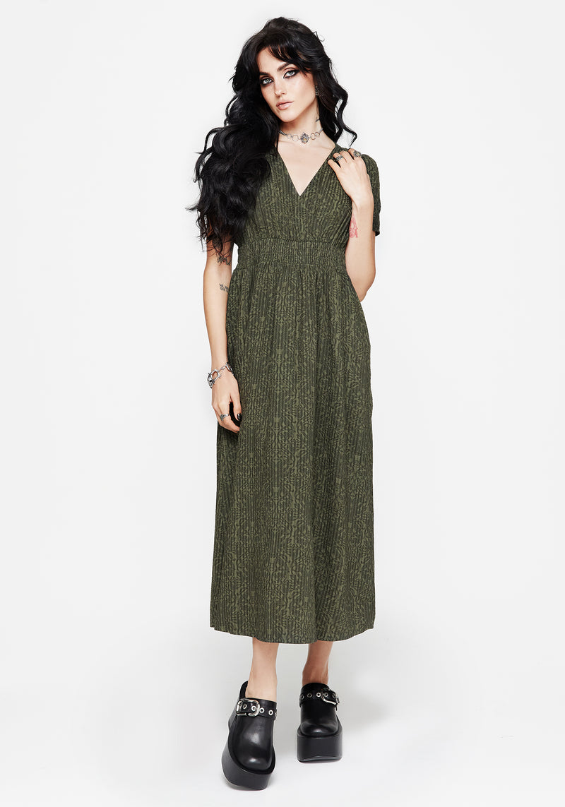 Francesca Bedruckt Wickel Over Midaxi Kleid