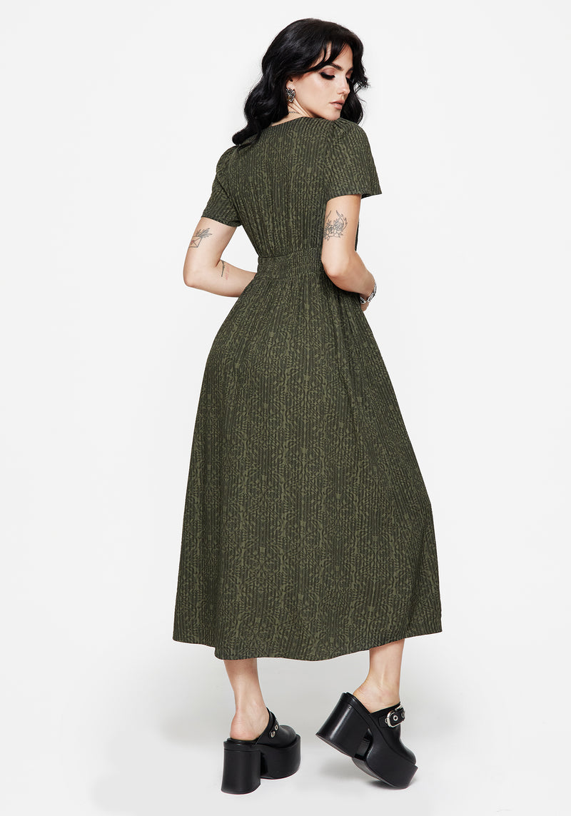 Francesca Bedruckt Wickel Over Midaxi Kleid