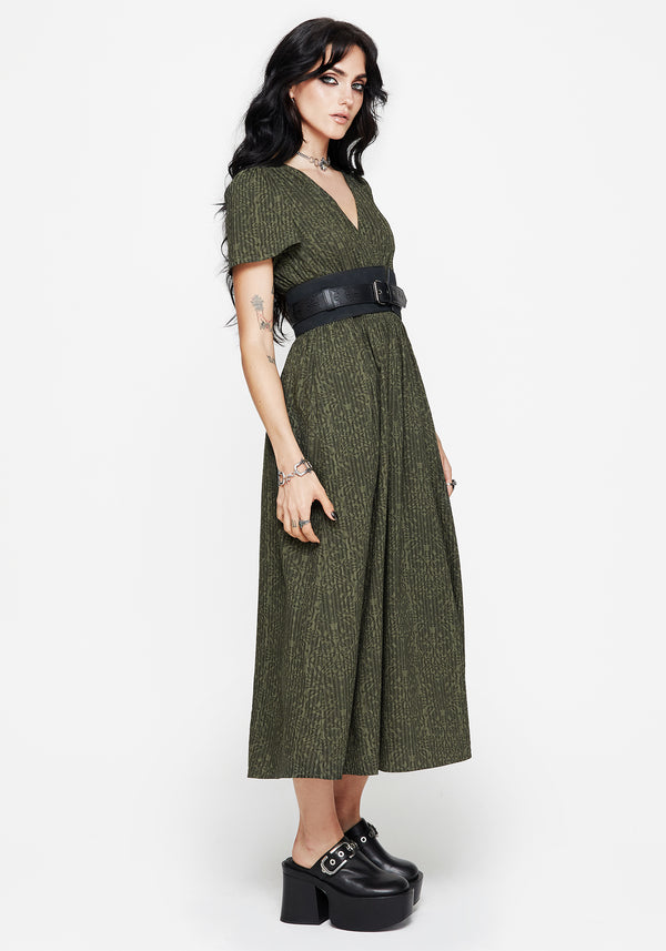 Francesca Bedruckt Wickel Over Midaxi Kleid