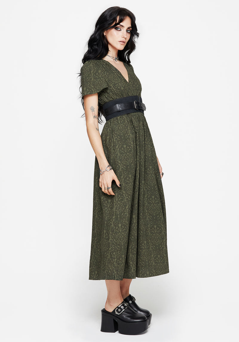 Francesca Bedruckt Wickel Over Midaxi Kleid