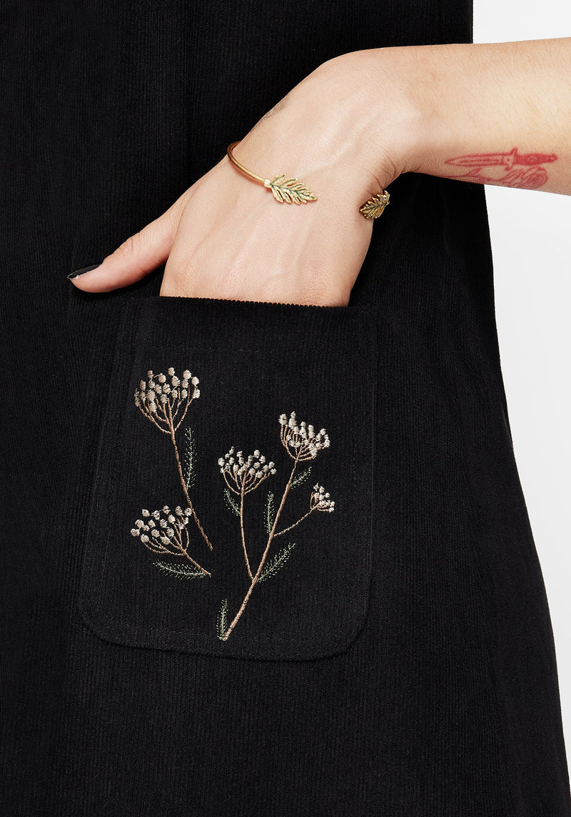 Griffinfly Bestickt Tasche Kordel Mini Kleid
