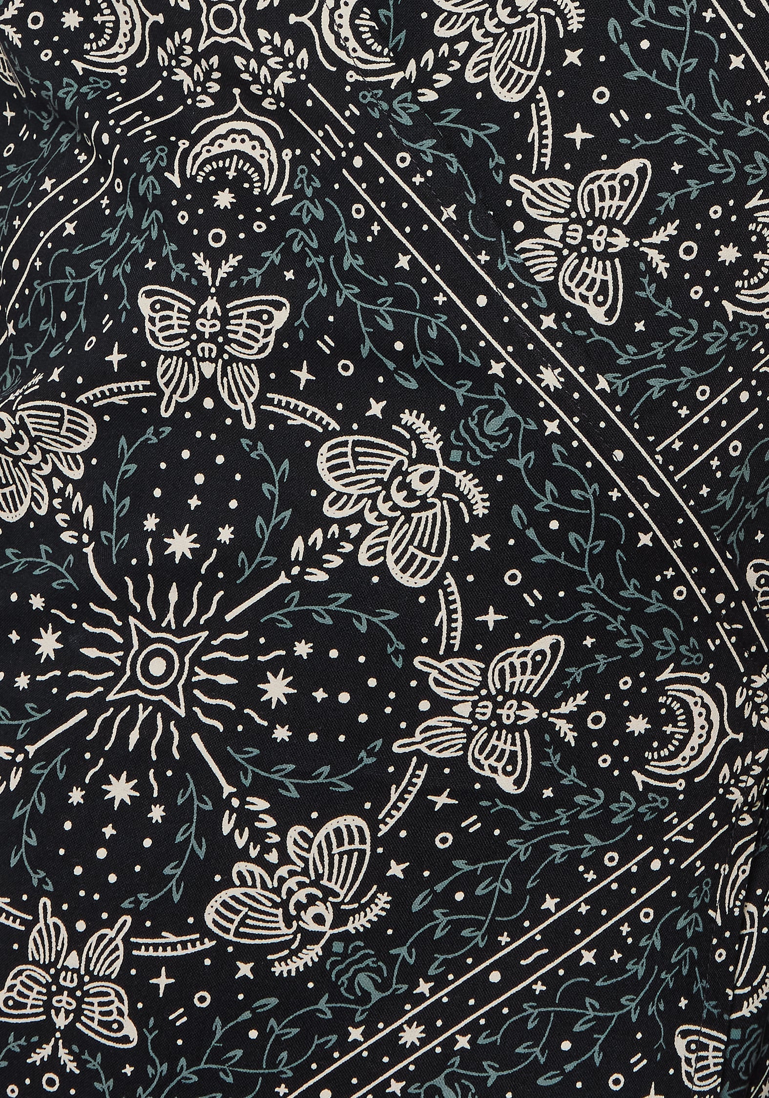 Poem Moth Print Wrap Midi Dress
