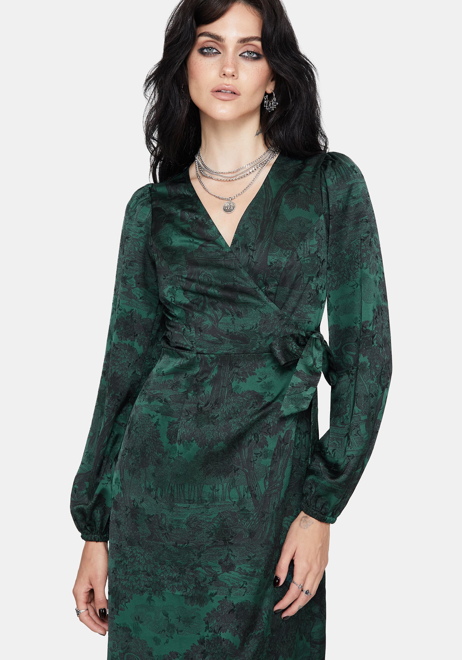 Solara Toile Druck Maxi Kleid