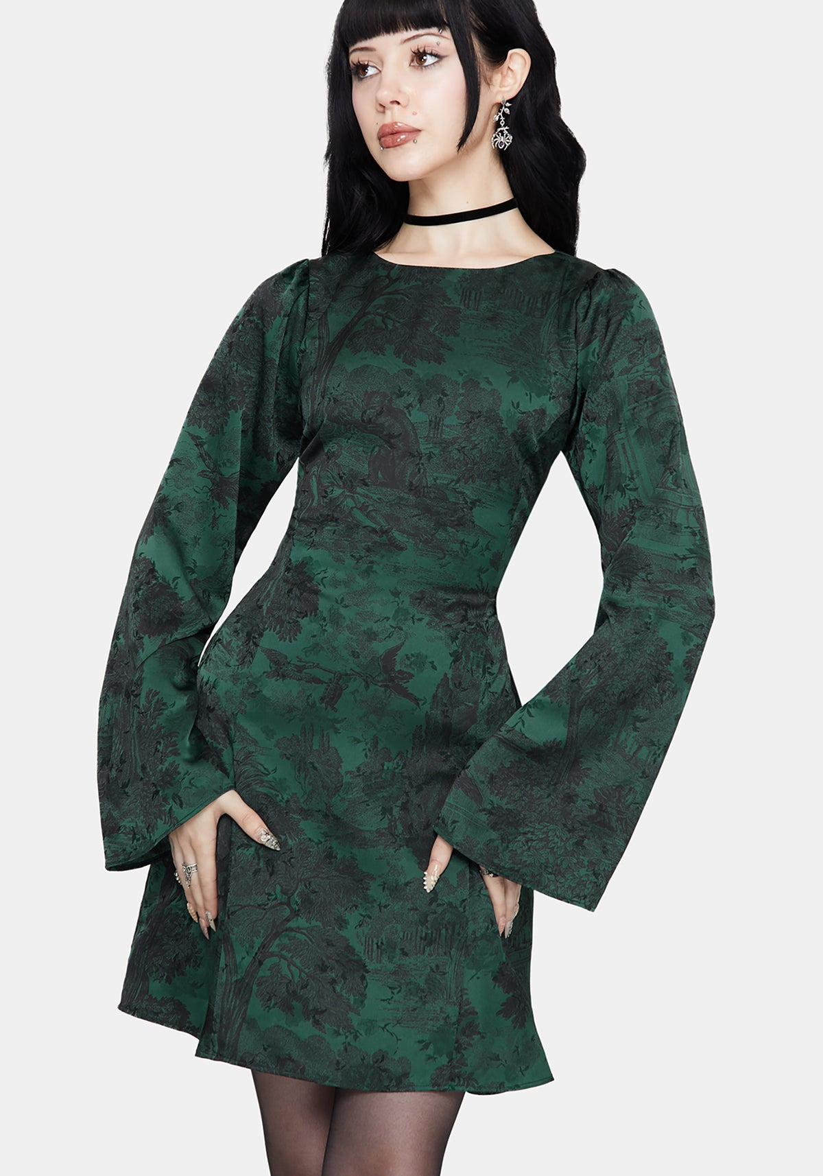 Solara Toile Druck Mini Kleid