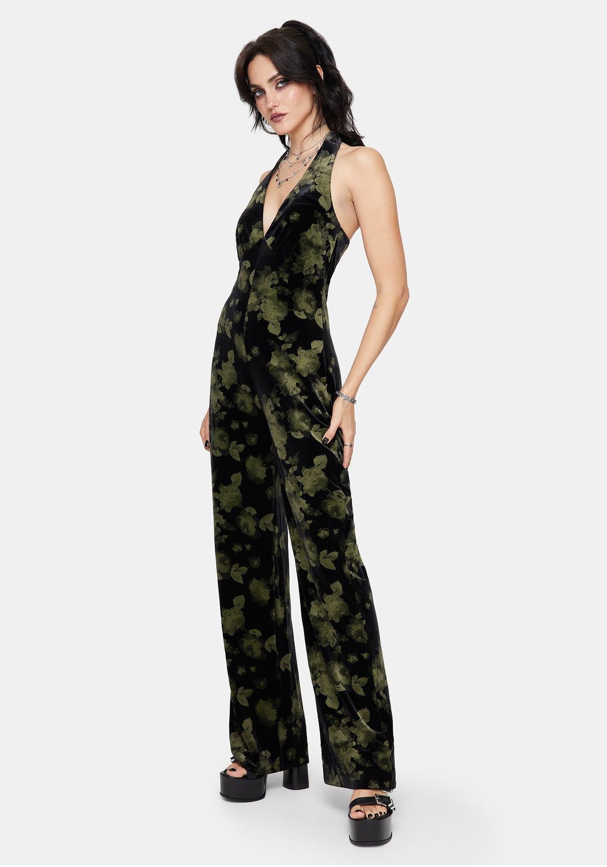 Luceria Velours Neckholder Hals Overall