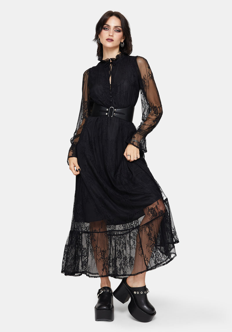 Bertha Lace Tiered Long Sleeve Maxi Dress – Disturbia Bertha Lace Tiered Long Sleeve Maxi Dress – Disturbia