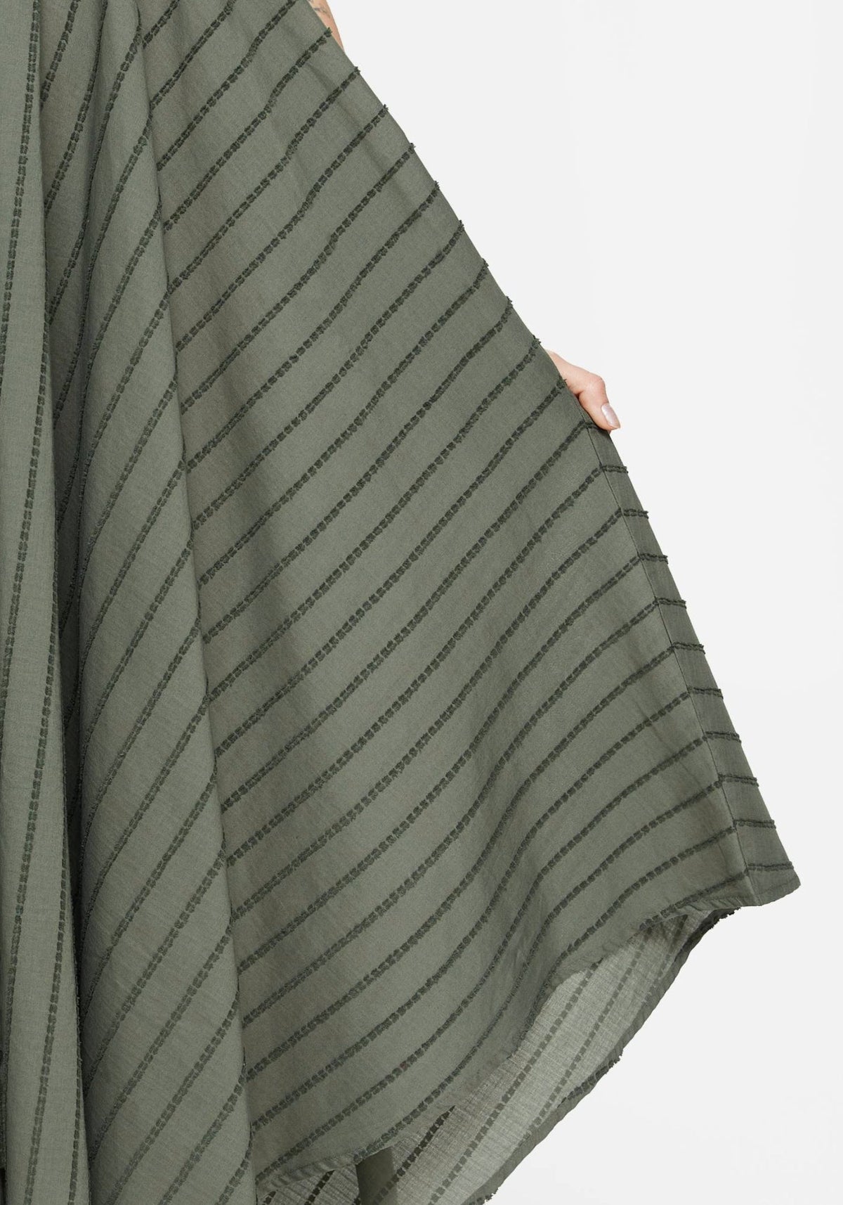 Blythe Baumwolle Taschentuch Saum Midaxi Kleid - Grün