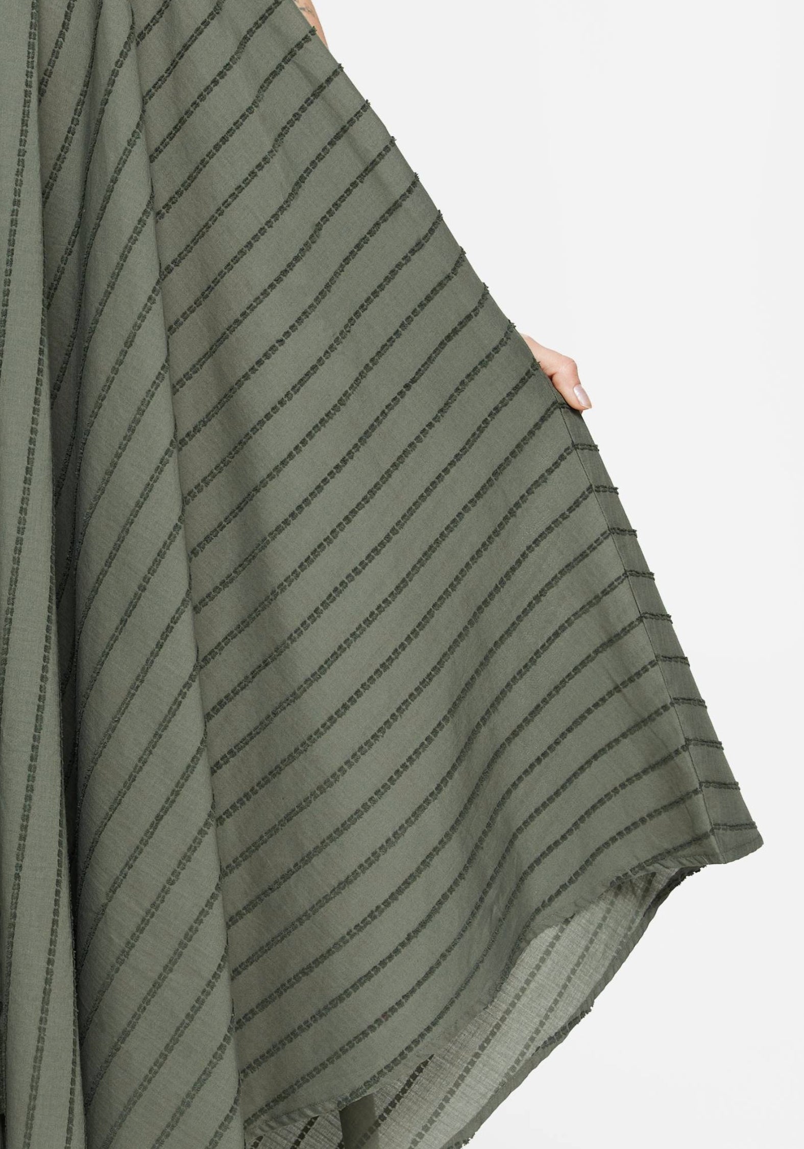 Blythe Baumwolle Taschentuch Saum Midaxi Kleid - Grün