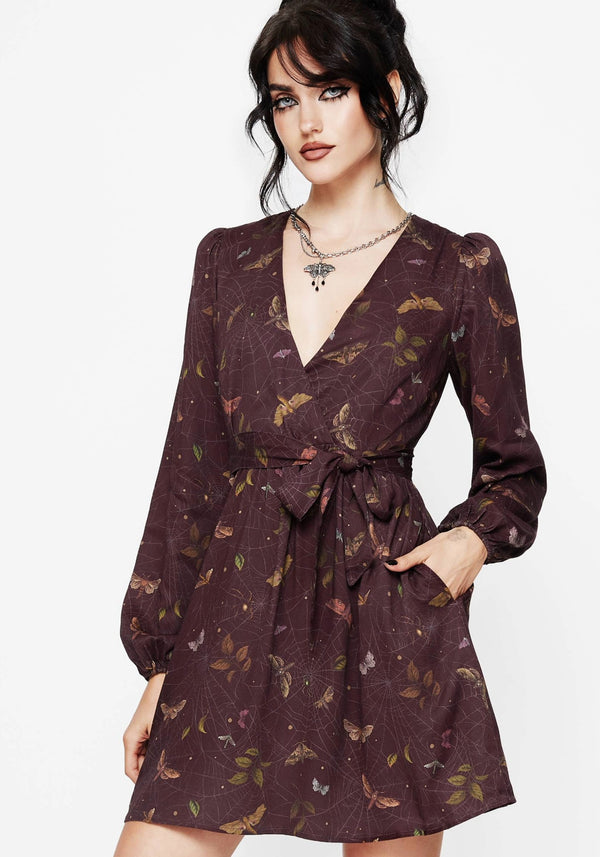 Celia Motte Bedruckt Mini Wickel Kleid