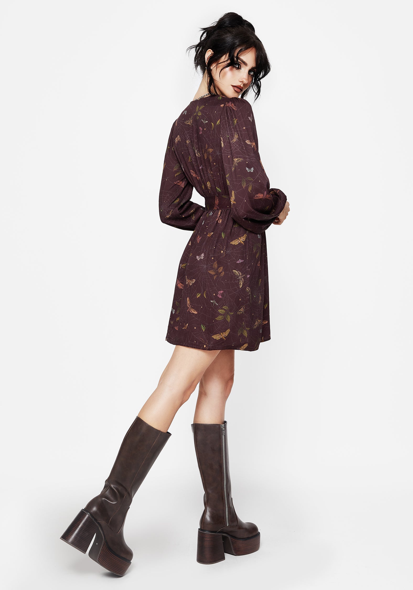Celia Motte Bedruckt Mini Wickel Kleid
