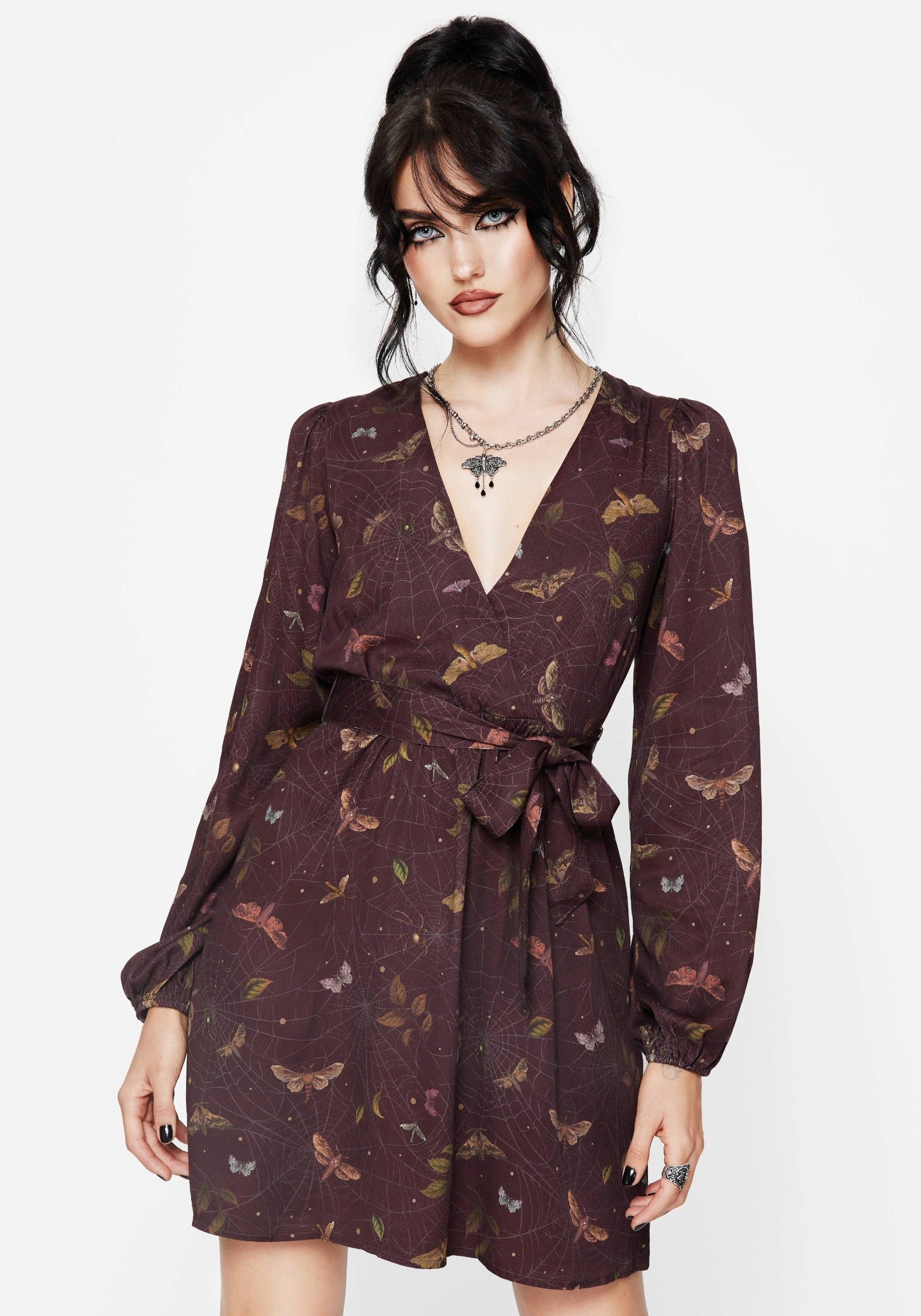 Celia Motte Bedruckt Mini Wickel Kleid