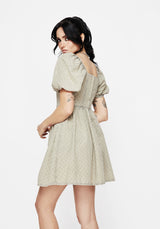 Caustic Baumwolle Rüsche Mini Kleid