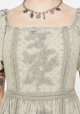 Caustic Baumwolle Rüsche Mini Kleid