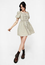 Caustic Baumwolle Rüsche Mini Kleid