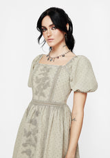 Caustic Baumwolle Rüsche Mini Kleid