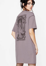 Saria Baumwolle Goddess Bedruckt Jersey T-Shirt Kleid