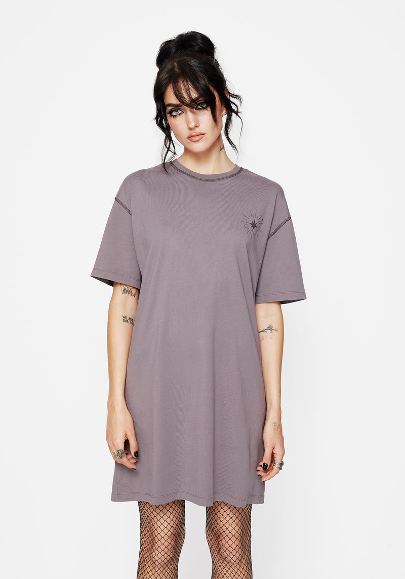 Saria Baumwolle Goddess Bedruckt Jersey T-Shirt Kleid