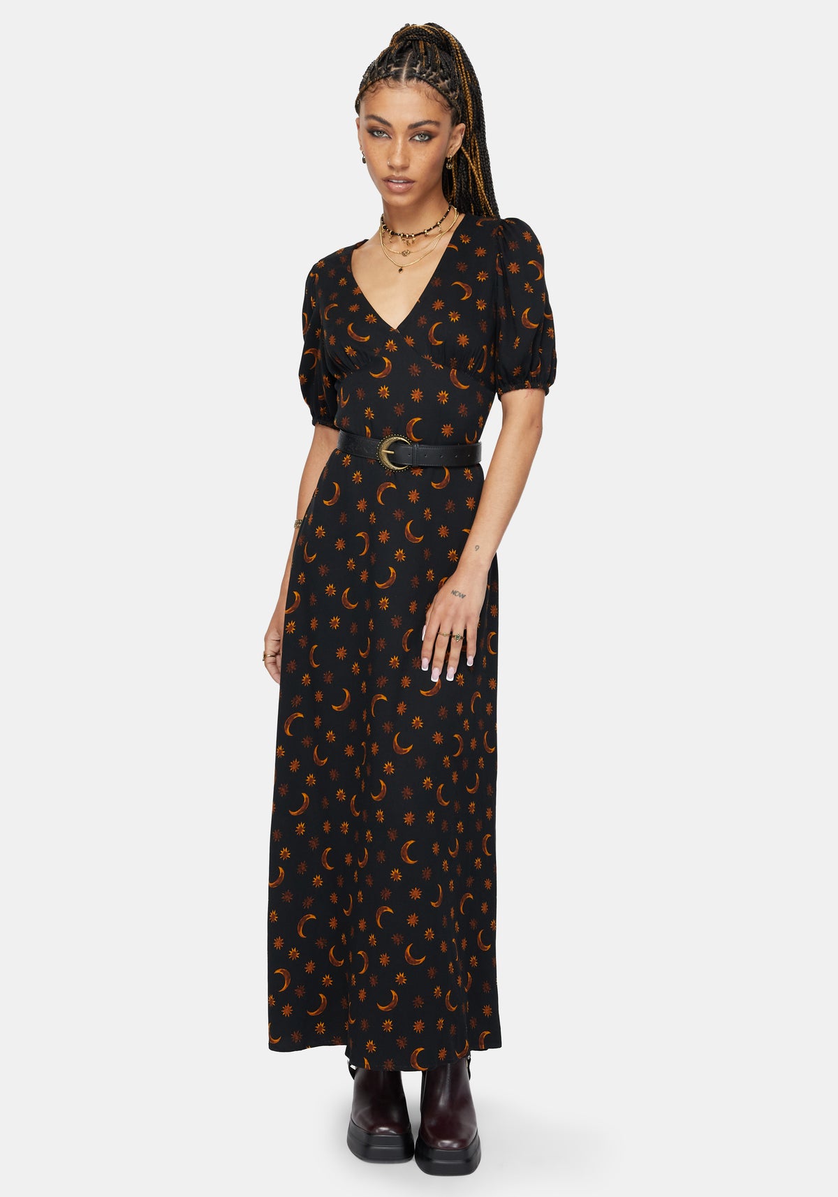 Elura Celestial Druck Midaxi Kleid
