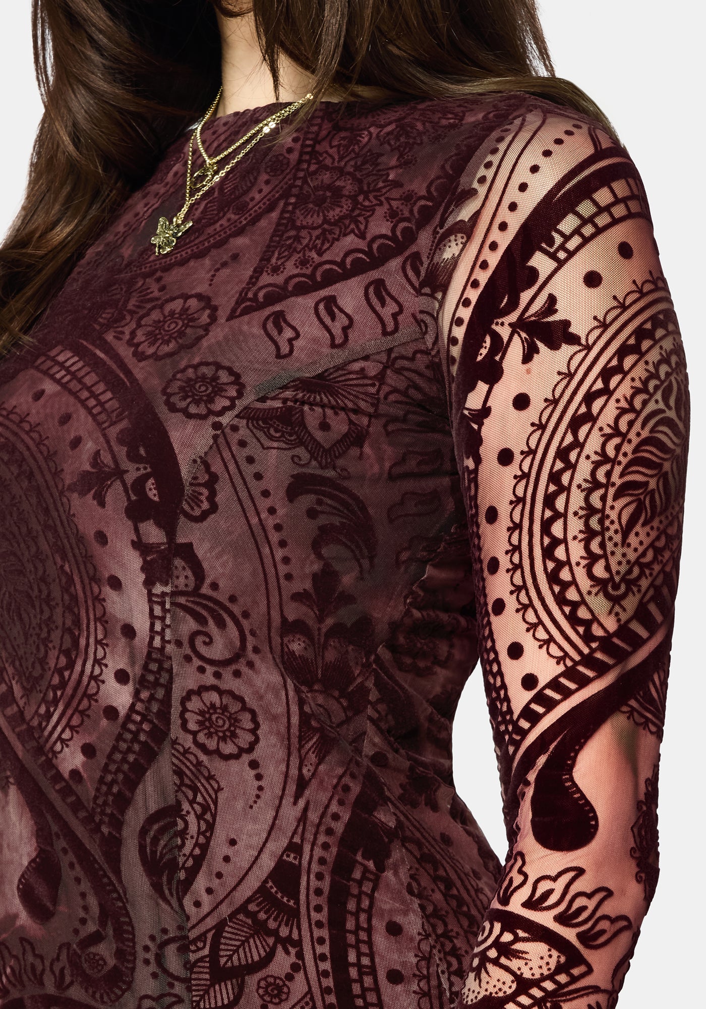 Loveday Paisley Printed Godet Mini Dress Disturbia Loveday Paisley Printed Godet Mini Dress Disturbia