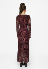 Loveday Paisley Printed Long Sleeve Midi Dress