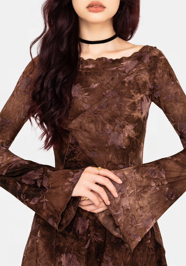 Serenade Long Sleeve Floral Mini Dress