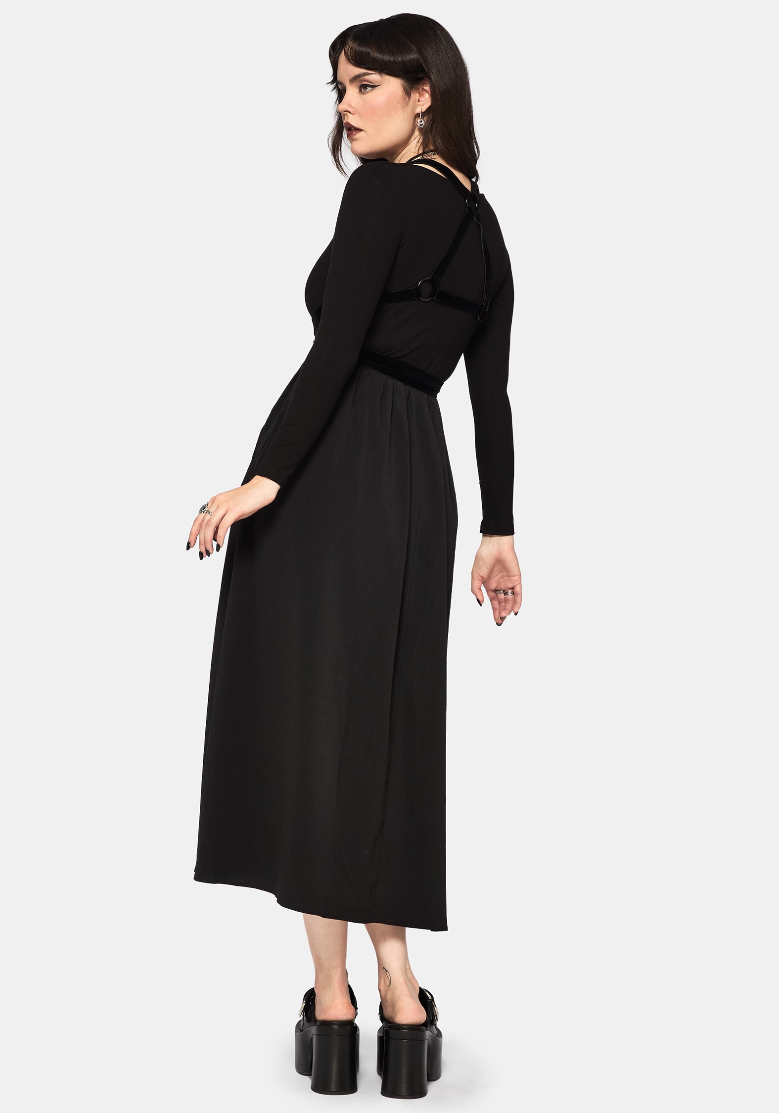 Torrent Knopf Hoch Midi Kleid