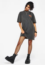 Griffinfly Baumwolle Bestickt Jersey Mini T-Shirt Kleid