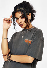 Griffinfly Baumwolle Bestickt Jersey Mini T-Shirt Kleid