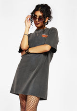 Griffinfly Baumwolle Bestickt Jersey Mini T-Shirt Kleid