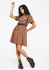 Griffinfly Baumwolle Bestickt Jersey Mini Skater Kleid