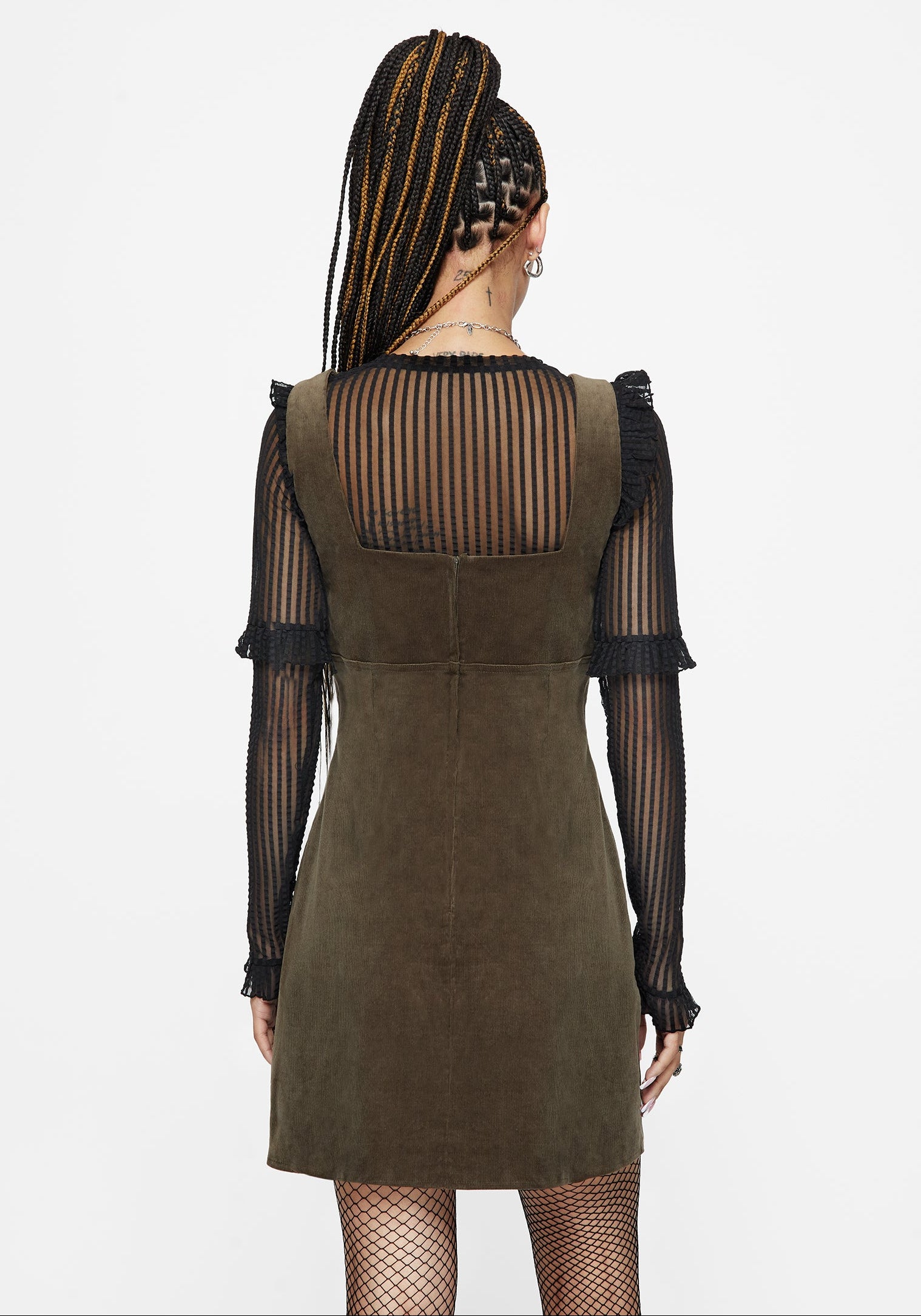 Griffinfly Bestickt Kordel Mini Kleid