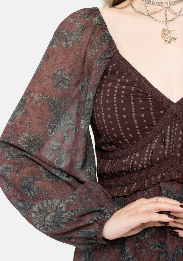 Pact Baumwolle Mischung Paisley Maxi Kleid