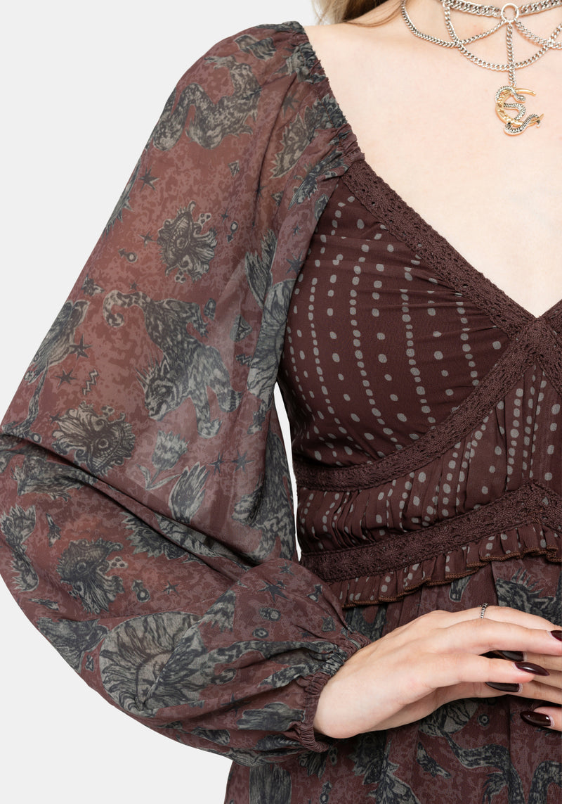 Pact Baumwolle Mischung Paisley Maxi Kleid