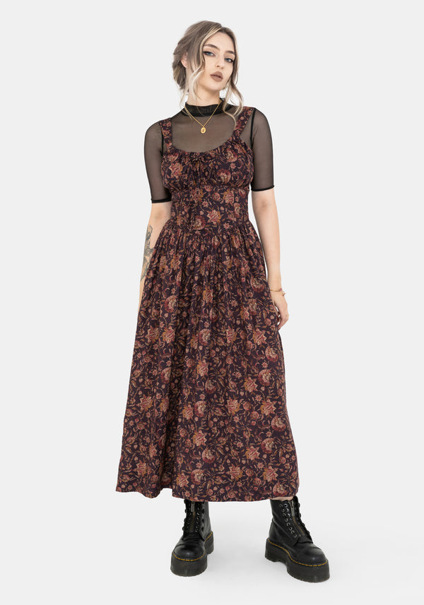Skye Gerafft Back Midaxi Kleid