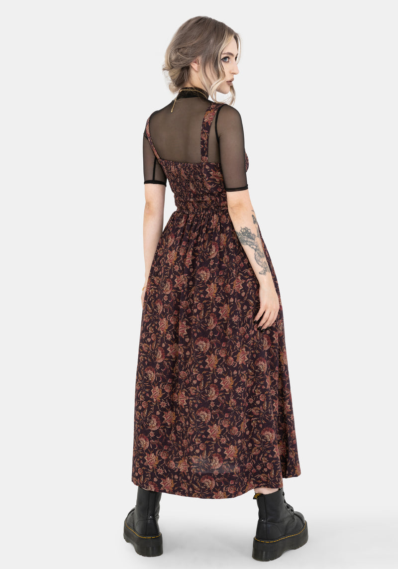 Skye Gerafft Back Midaxi Kleid