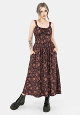 Skye Gerafft Back Midaxi Kleid
