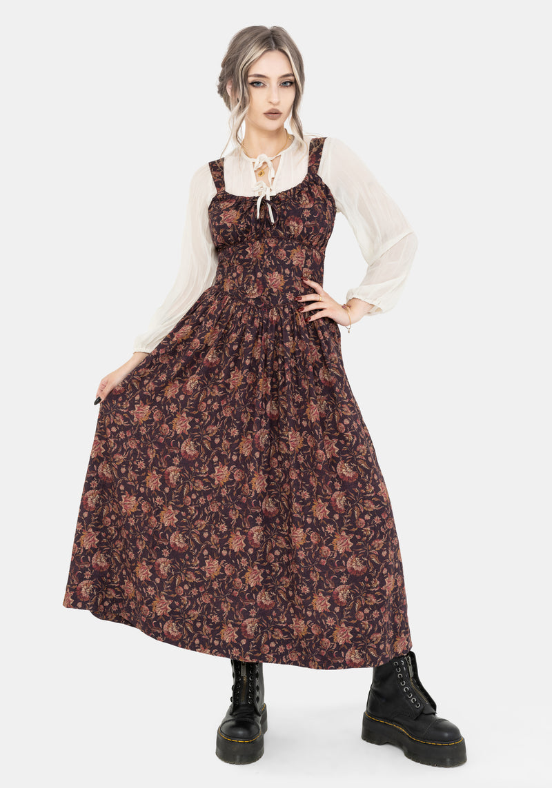 Skye Gerafft Back Midaxi Kleid
