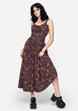 Skye Gerafft Back Midaxi Kleid