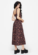 Skye Gerafft Back Midaxi Kleid