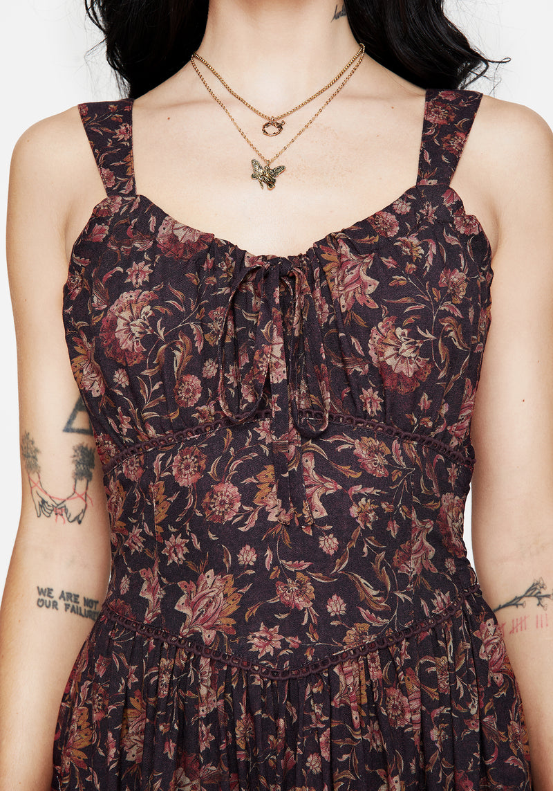Skye Gerafft Back Midaxi Kleid