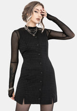 Ziggy Prüfen Knopf Hoch Mini Kleid